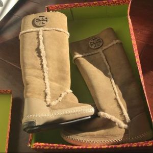 Tory Burch Shearling Boots- only worn once sz 8